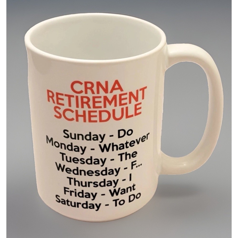 Nurse Mug Coffee Cup Retirement Funny Retired Desk Decor Retro Vintage CRNA Gift